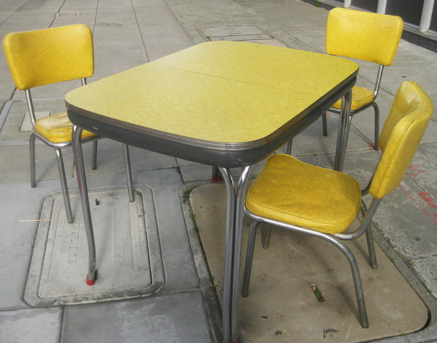 UHURU FURNITURE & COLLECTIBLES: SOLD - Yellow + Chrome ...