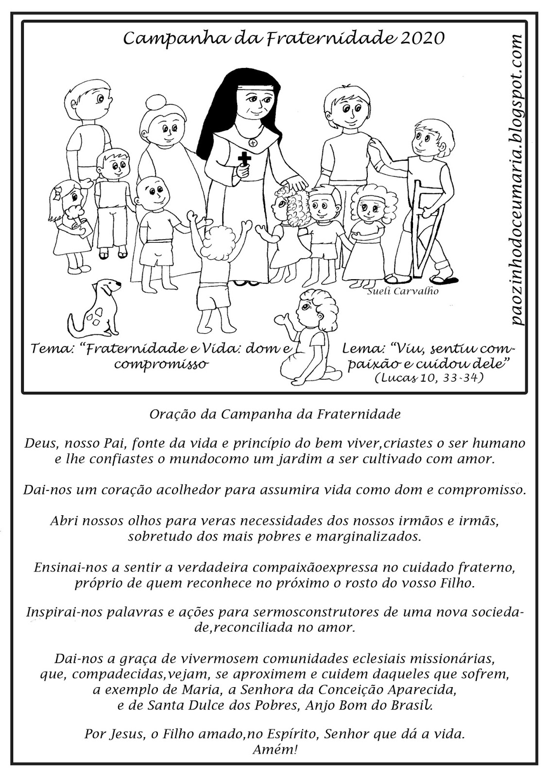 Pãozinho do Céu: Campanha da Fraternidade 2020 - Atividades de catequese