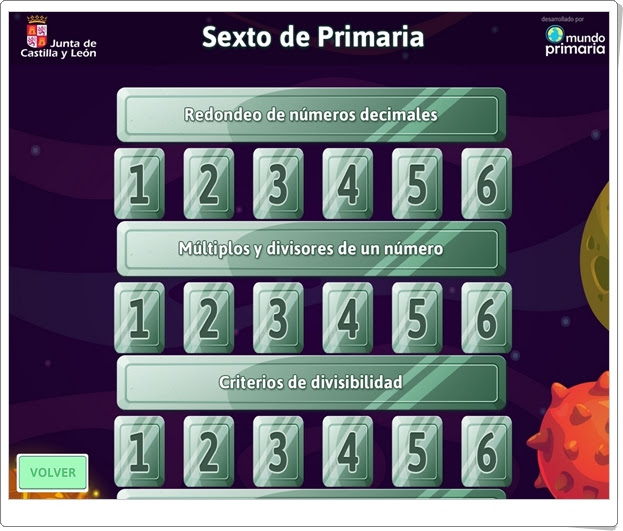 "Matespacial 6" (Juegos de Matemáticas de Verano de 6º de Primaria)