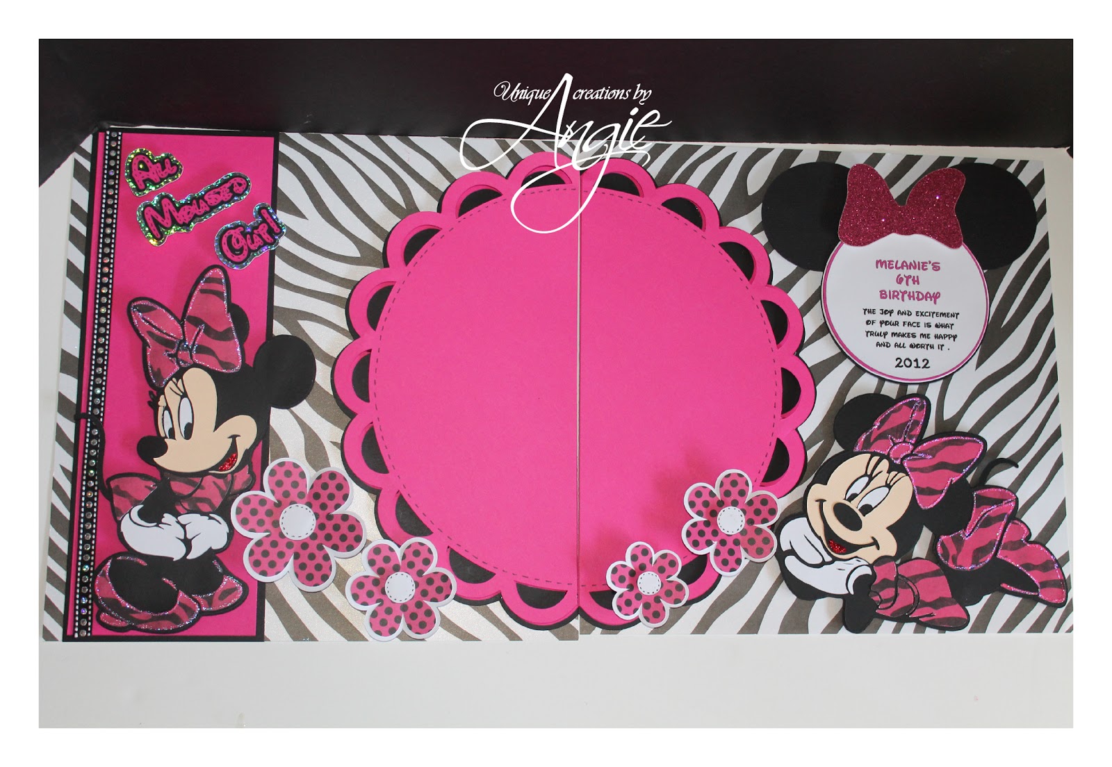 SCRAPPIN MEMORIES Minnie Mouse scrapbook layout