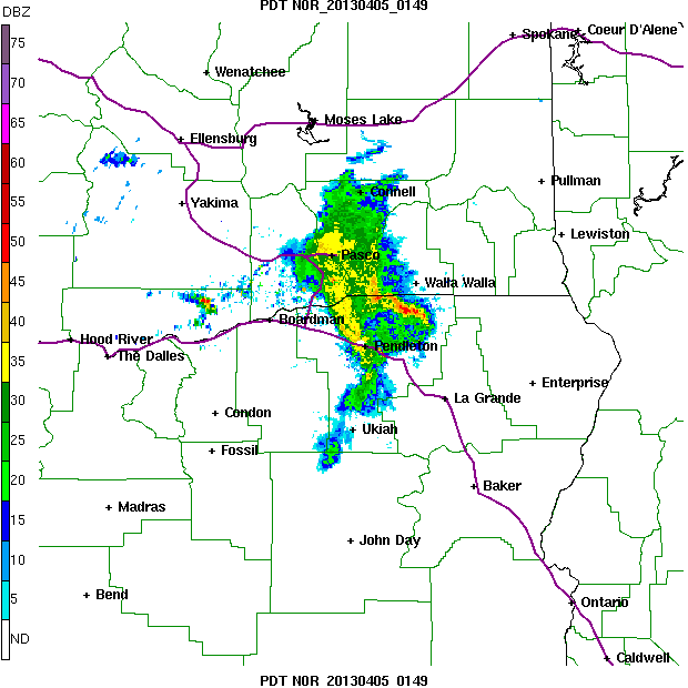 Cliff Mass Weather Blog Severe Thunderstorm and Funnel Cloud in Walla