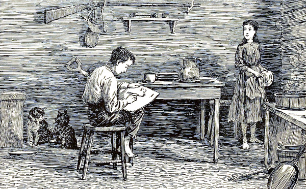 ابراهام لنكولين اثناء تلخيصة للكتب على لوح خشب مستخدما الفحم للكتابة ابراهام لنكولين اثناء تلخيصة للكتب على لوح خشب مستخدما الفحم للكتابة