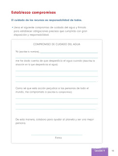 Apoyo Primaria Formación Cívica y Ética 1er grado Bloque 3 Lección 4 Aprender a respetar nuestro ambiente