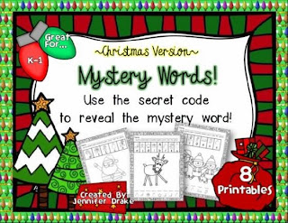 Crayons & Cuties In Kindergarten: Mystery Words Printables Are Here!