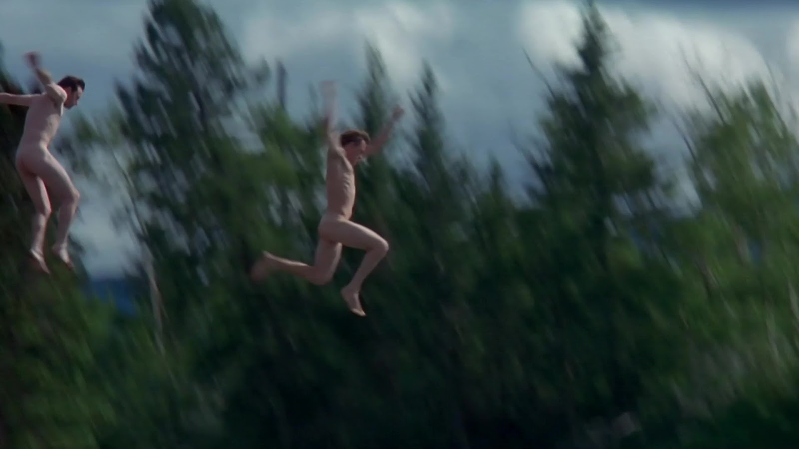 Jake Gyllenhaal and Heath Ledger nude in Brokeback Mountain.