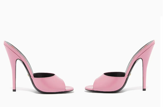 10- Gucci Polished Leather High-Heel Mules
