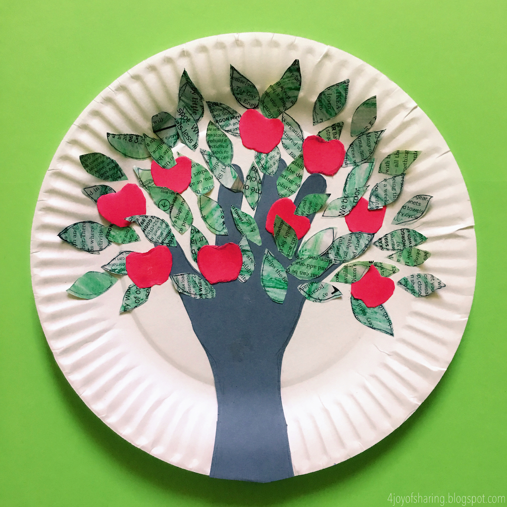 Easy and Fun Paper Plate Apple Craft