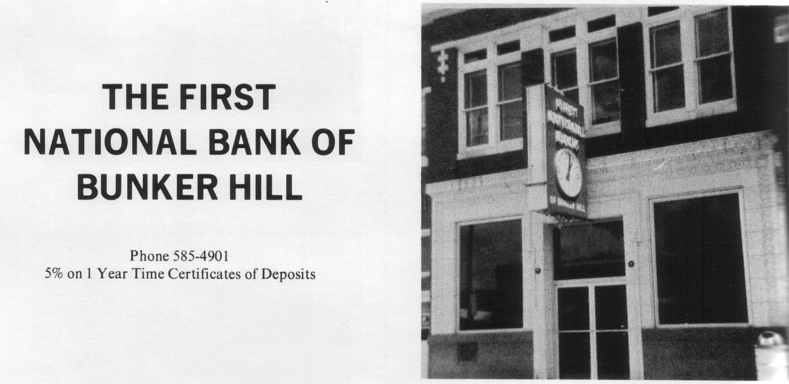 Stories from the Past The Inception and Development of the First National Bank of Bunker Hill