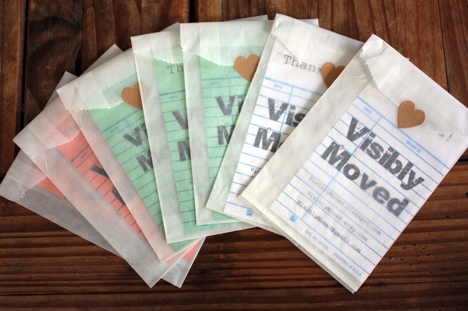 Visibly Moved DIY Library Card Thank You's