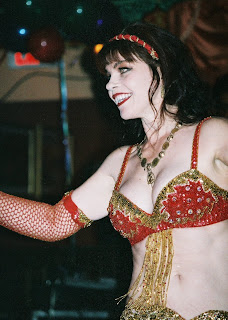 red bellydance costume