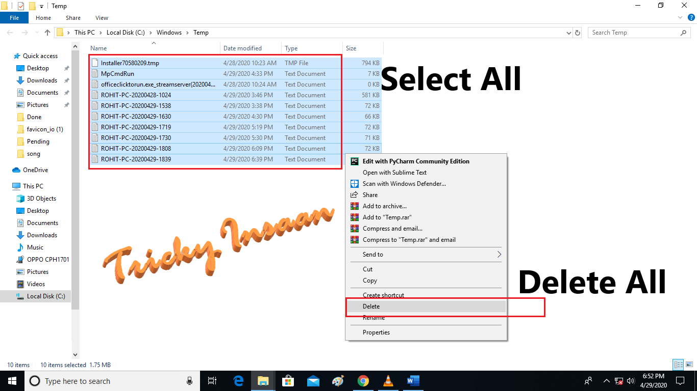 HOW TO REMOVE TEMPORARY FILES FROM YOUR COMPUTER Tricky Insaan