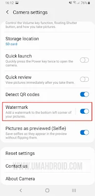 Cara Menggunakan Shot on Samsung dengan Watermark