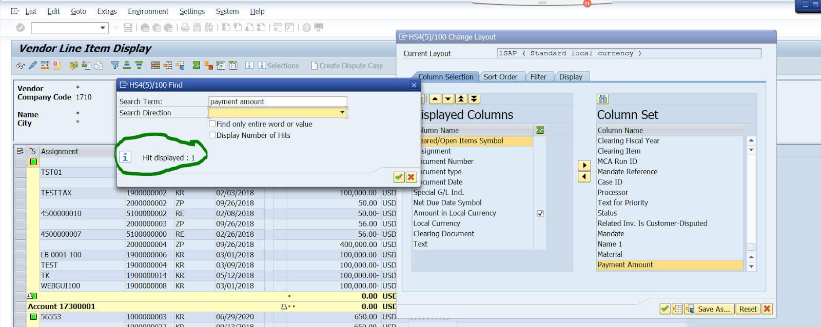 SAP ABAP Central How to Add Payment Amount Field in FBL1N Transaction