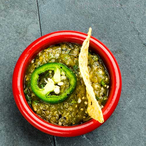 Kitchen Riffs: Salsa Verde with Roast Tomatillos