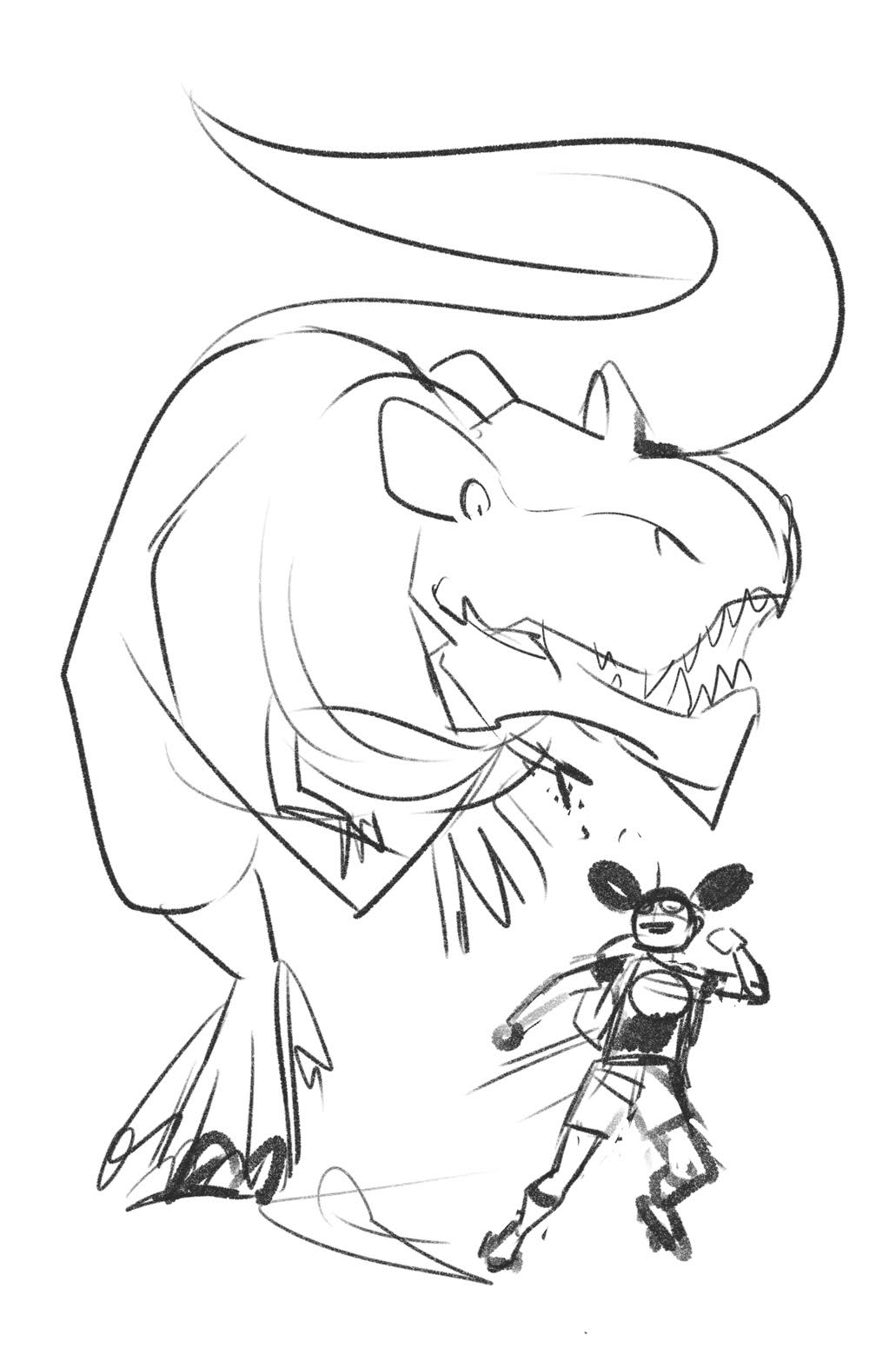 Trazos en el bloc: COMMISSION MOON GIRL & DEVIL DINOSAUR by Natacha Bustos