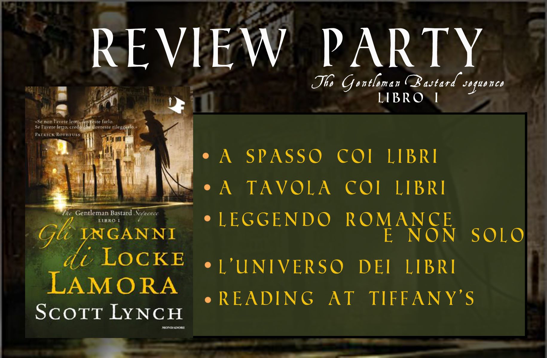 Recensione di Gli inganni di Locke Lamora di Scott Lynch Leggendo Romance Recensione di Gli inganni di Locke Lamora di Scott Lynch Leggendo Romance
