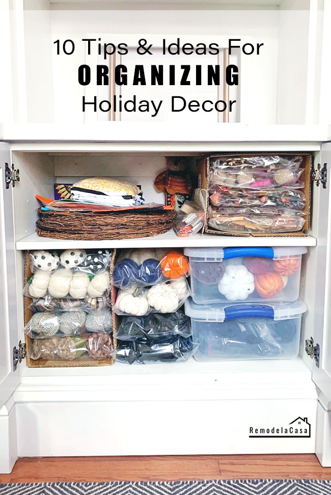 10 Tips & Ideas For Organizing Holiday Decor - Remodelando la Casa