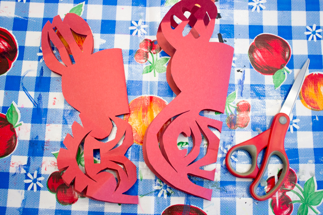Easy Lunar New year Rat Paper Cutting Craft | Pink Stripey Socks