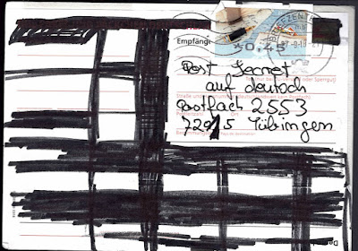 PostSecret auf Deutsch, Postfach 2553, 72015 Tübingen, Germany