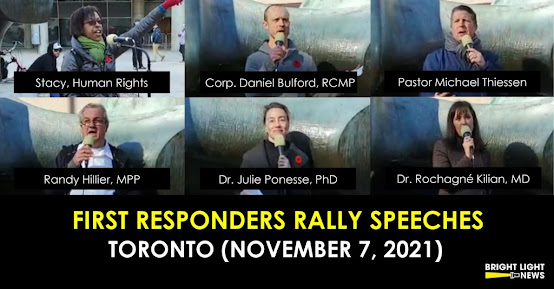 first responders rally vaccines mandates police Toronto