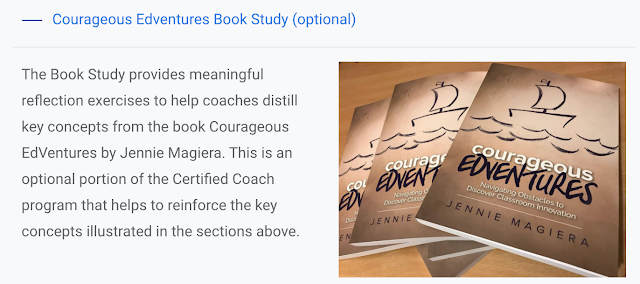 Jenny Magiera's book Courageous Edventures is part of the Google Certified Coach curriculum