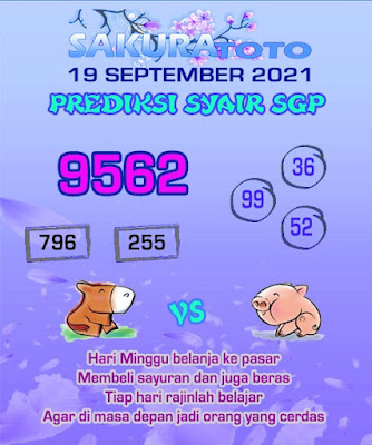 Syair Sgp Hari Ini Minggu 12 09 2021 Prediksi Hk 2d Jitu Malam Ini Sgp Sydney