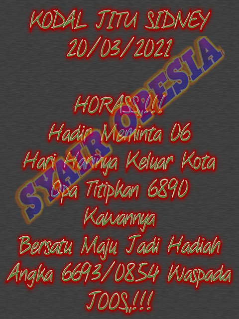 PREDIKSI togel sydney