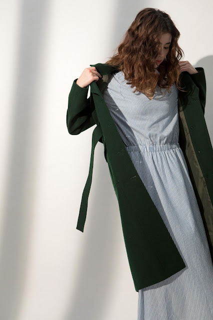 譯夢研究員毛料手工大衣