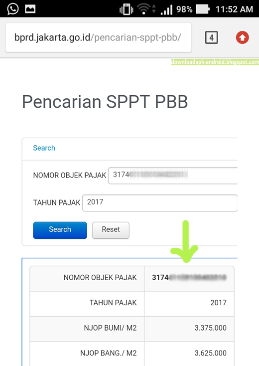 Cek NJOP PBB Online Jakarta - DownloadAPK-Android