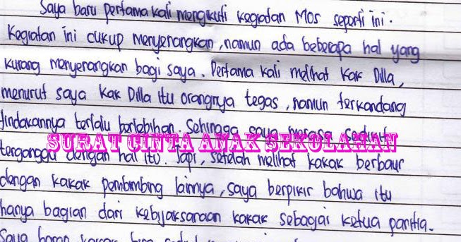 Surat benci untuk kakak kelas