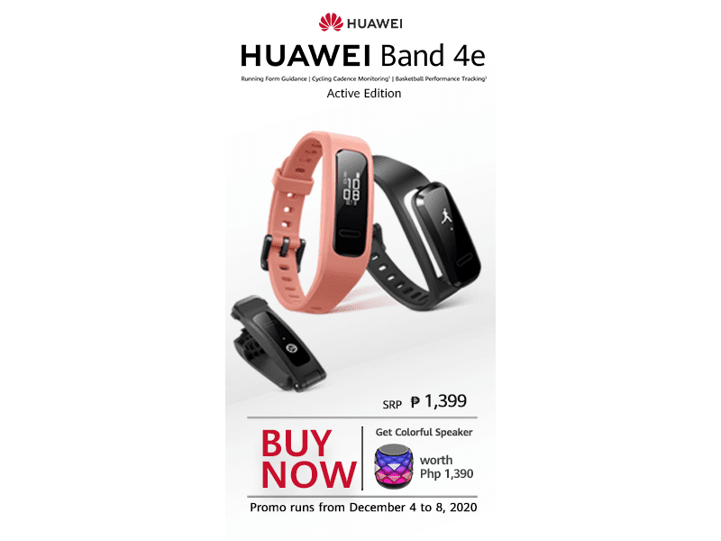 Limited time promo for the Huawei Band 4E Active