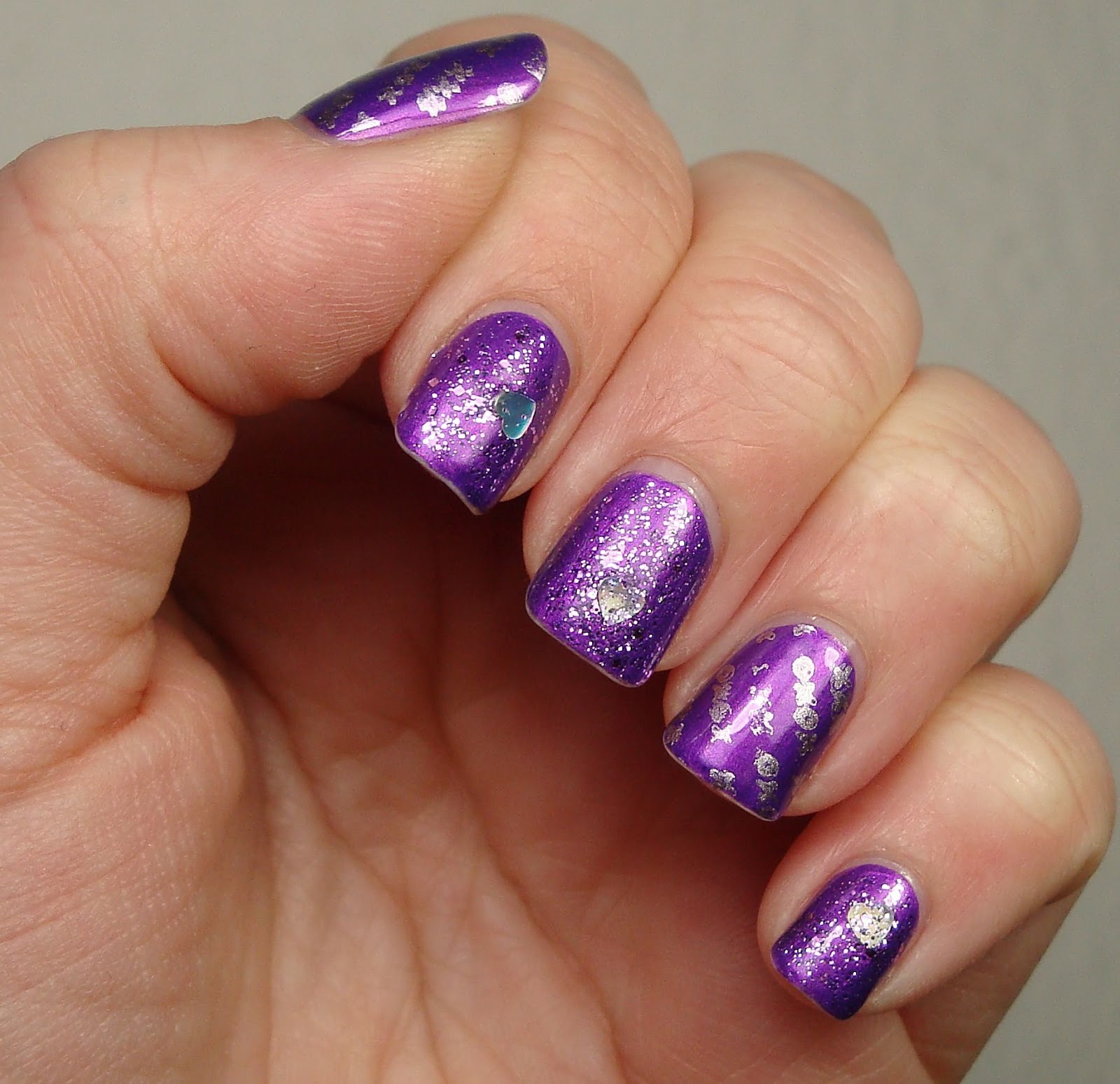 Amazing Short Purple Nails!