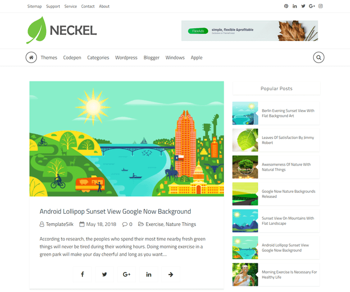 neckel out of box blogger template