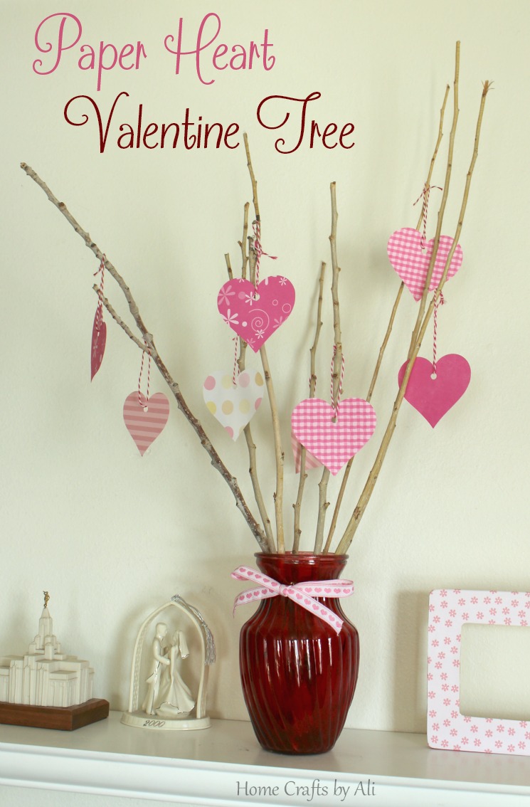 Paper Heart Valentine Tree - Home Crafts by Ali