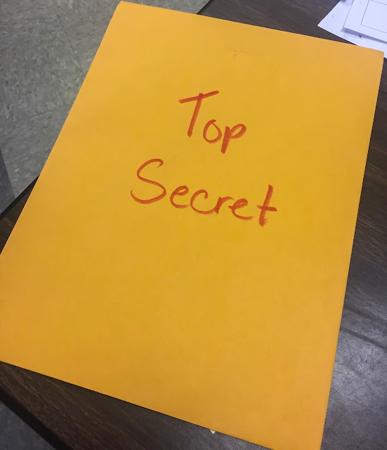 Parents received a Top Secret Envelope and wrote their kids letters of encouragement before the writing test!