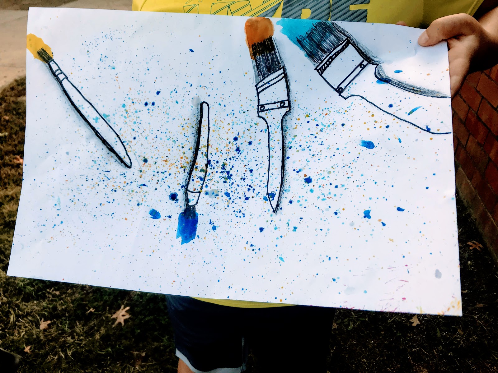 Elements of the Art Room 5th grade Jim Dine inspired paintbrushes