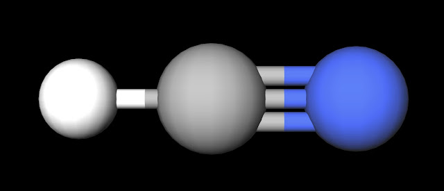 HCN Ball and Stick Diagram