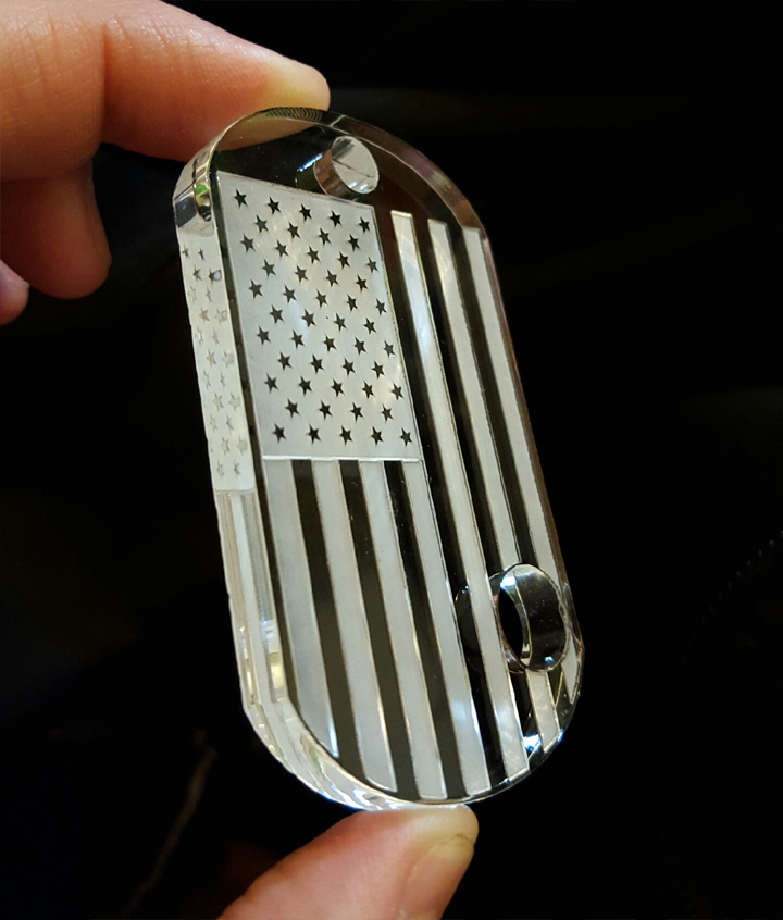 Karen Hill Designs Bullet dog tag USA