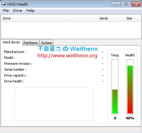 HDD Health – 硬碟健康狀況守護神，有問題馬上通知您!! ~ 不自量力 の Weithenn