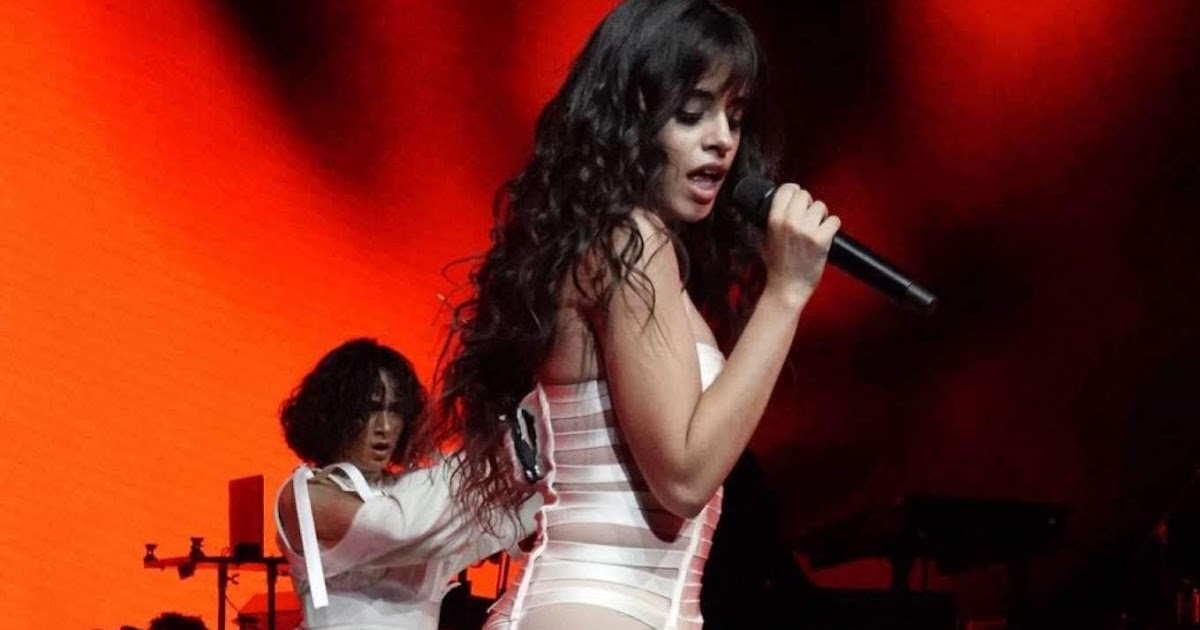 celebrity addicted: Camila Cabello in White Cutout Catsuit – Performs