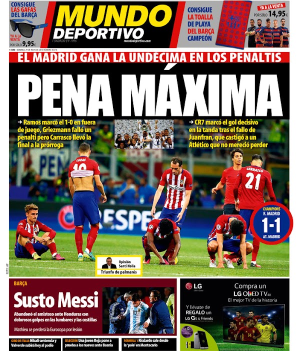 Atlético de Madrid, Mundo Deportivo: "Pena máxima"