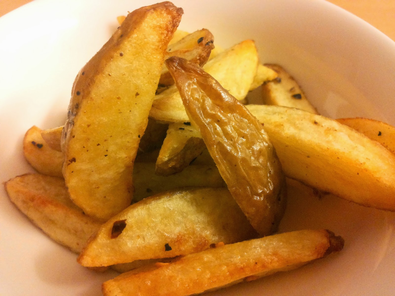 Couch Cooking: Air fried potato wedges and mini eggplant sausage cups
