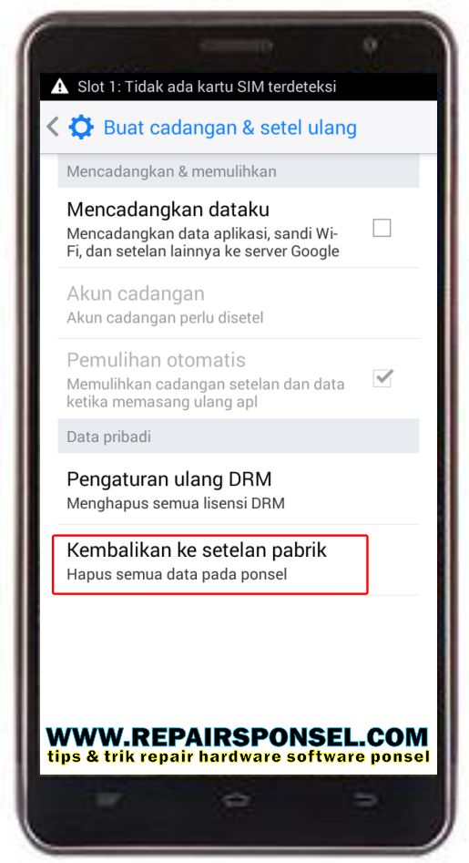 Cara Factory Reset Advan S5L Ke Pengaturan Pabrik - Repairs Ponsel