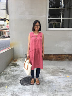 屋頂上的長餐桌背心洋裝-莓果（桃格）S幫手實穿