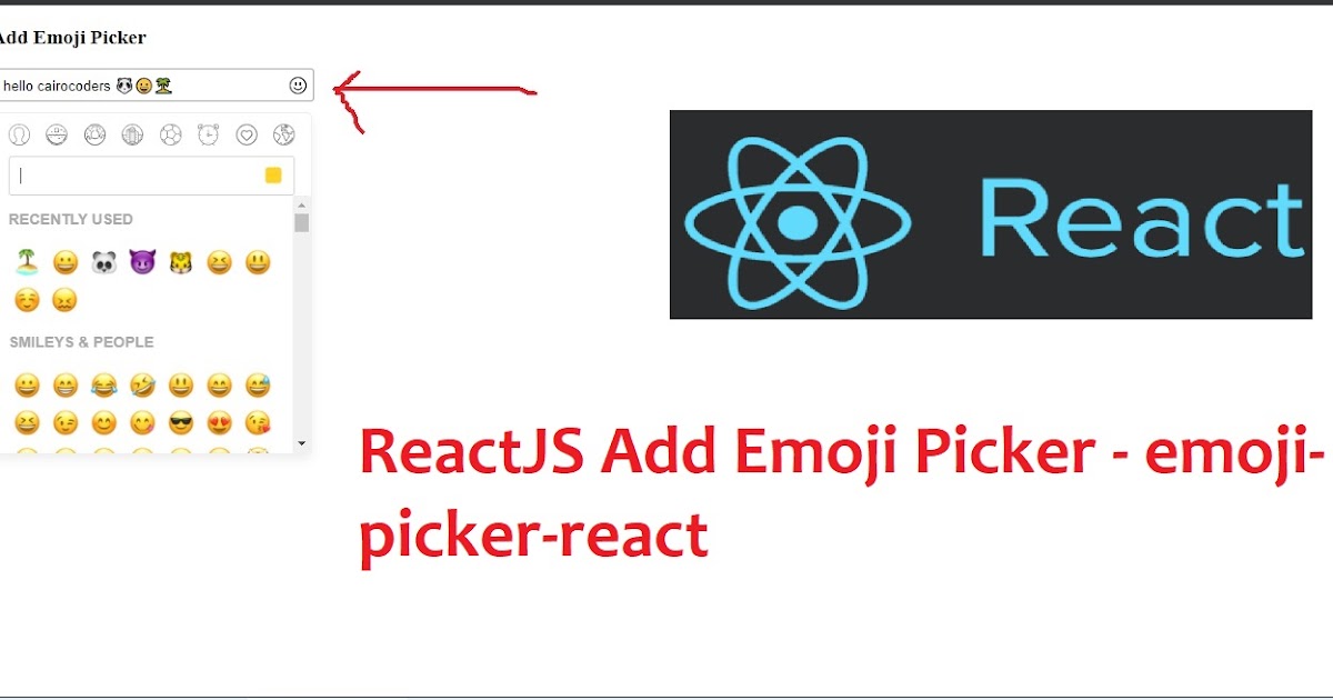 ReactJS Add Emoji Picker emojipickerreact Tutorial101