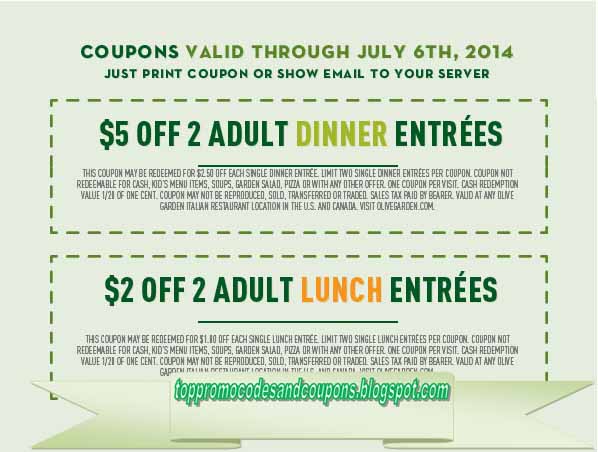 Free Promo Codes And Coupons 2020 Olive Garden Coupons