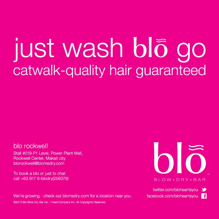 Manila Shopper BloBlow Dry Bar Opens at Rockwell with a Promo