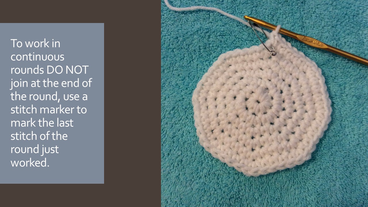 Hook and Yarns by EveryDayWomanCrochet How to Create a Continuous Round Single Crochet Flat Circle