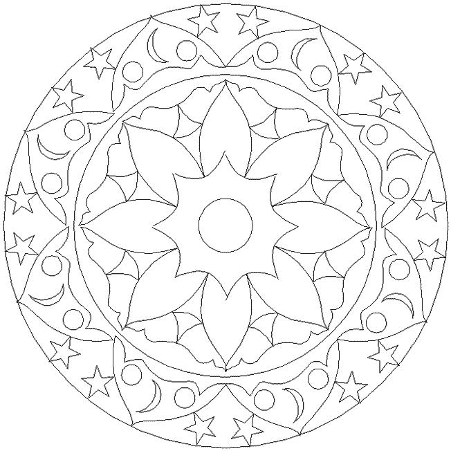 mandala flower coloring pages difficult - photo #29