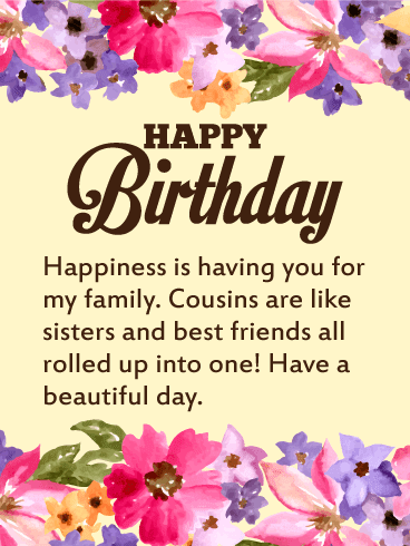 birthday messages for cousin